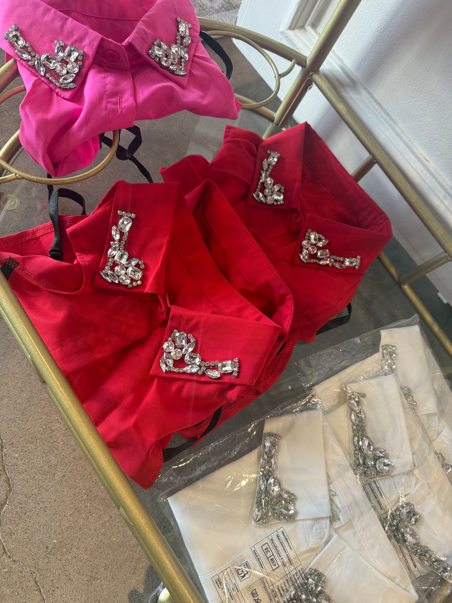 Rhinestone Dickie Collar