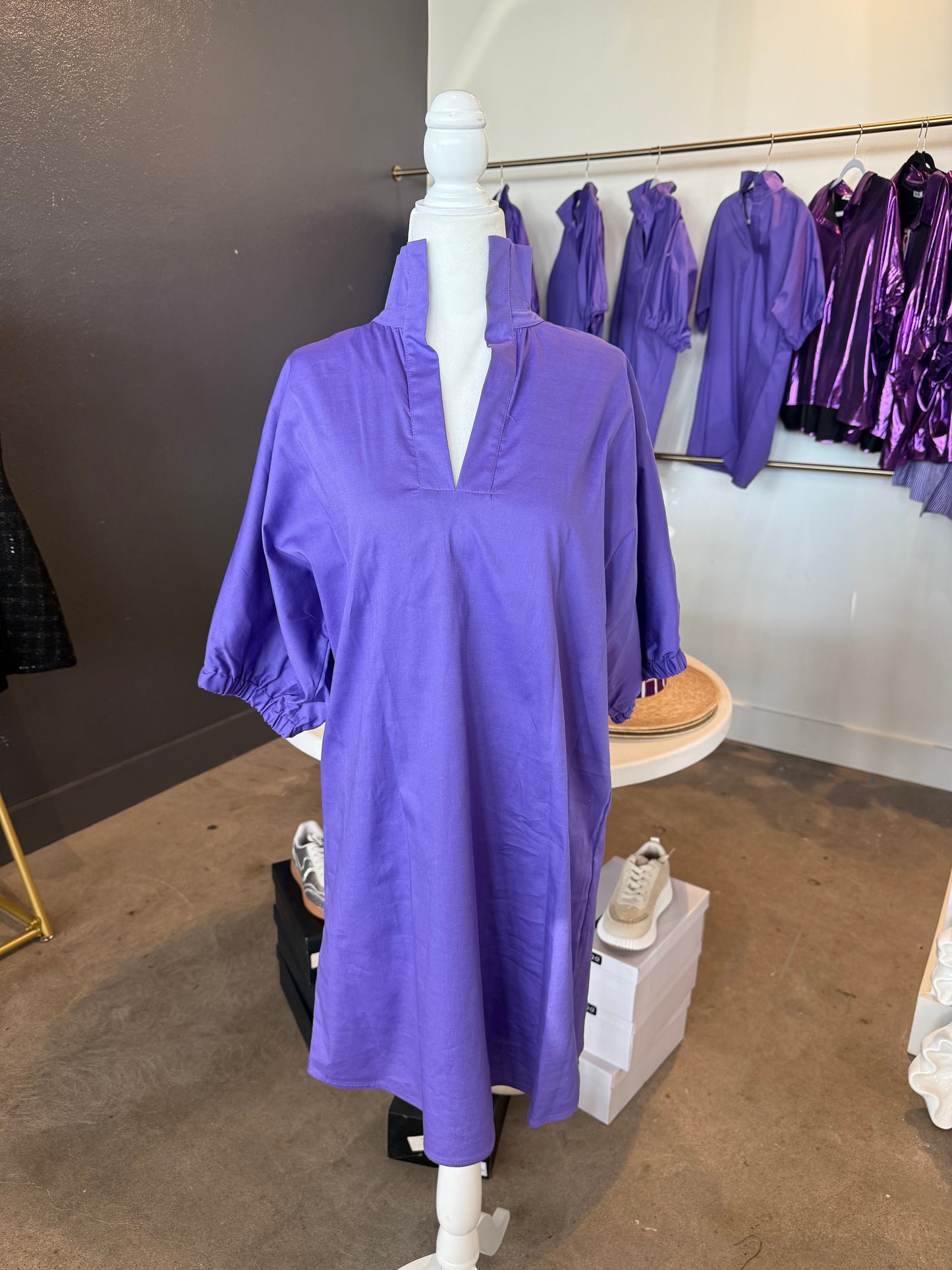 Charlotte Dress Purple- Adrienne