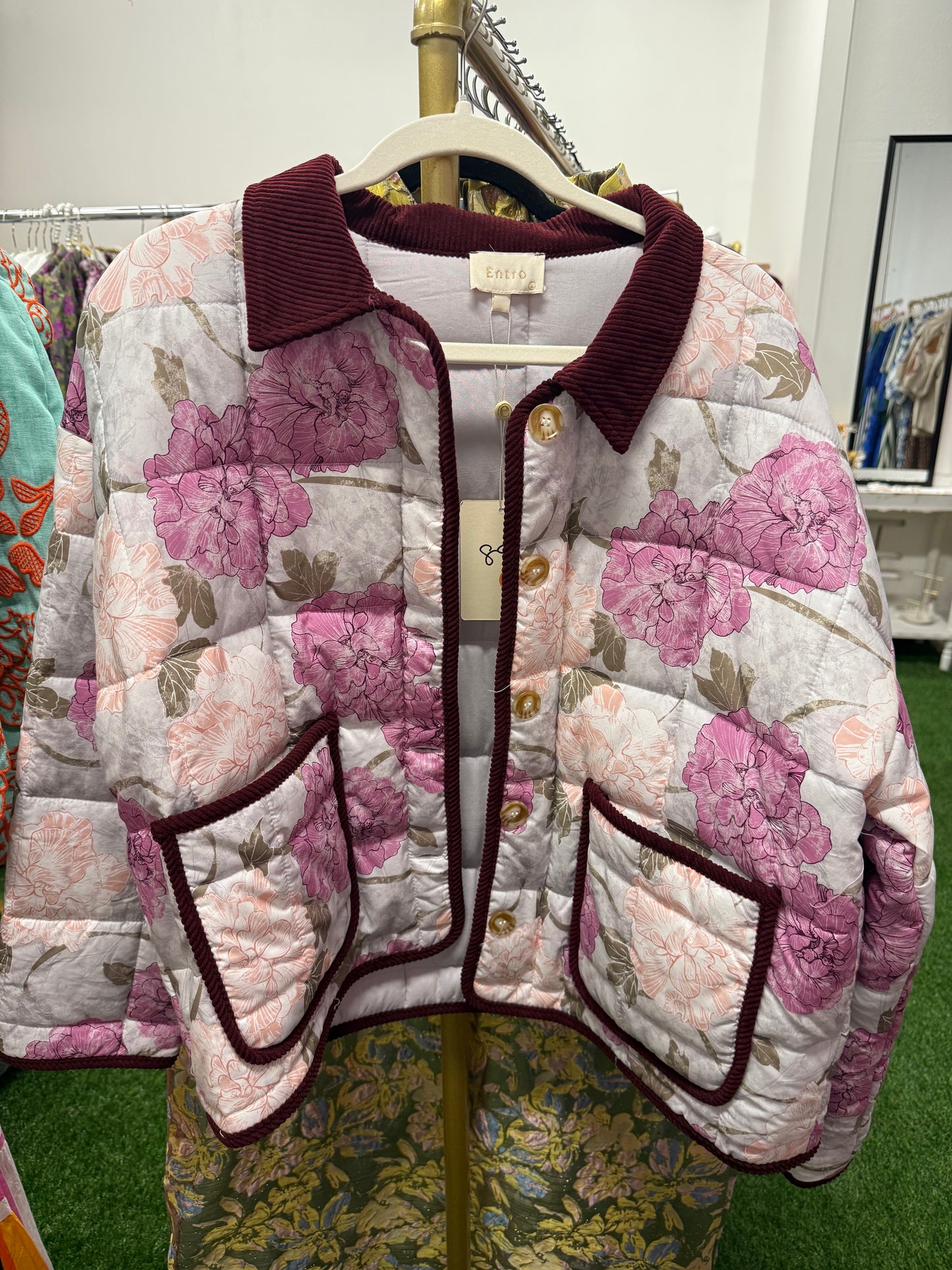 Floral Quilted Puffer Jacket