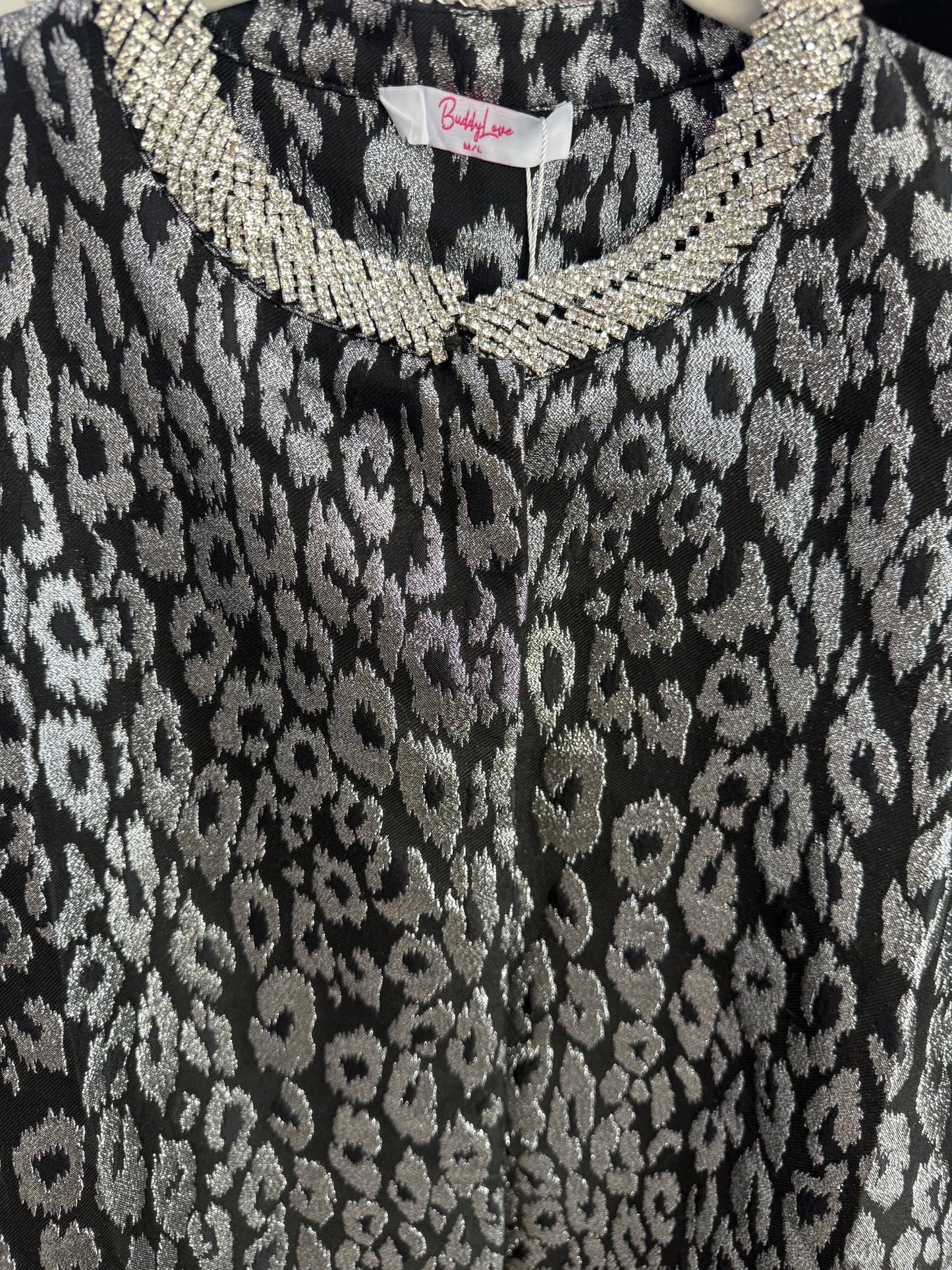 HAZEL HOUSECOAT - SILVER LEOPARD