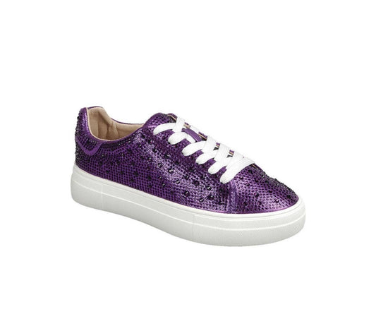Purple Rhinestone Sneakers