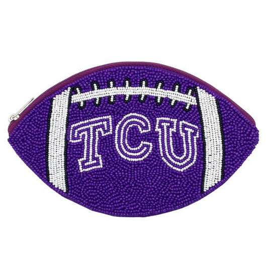 TCU Football Coin Purse
