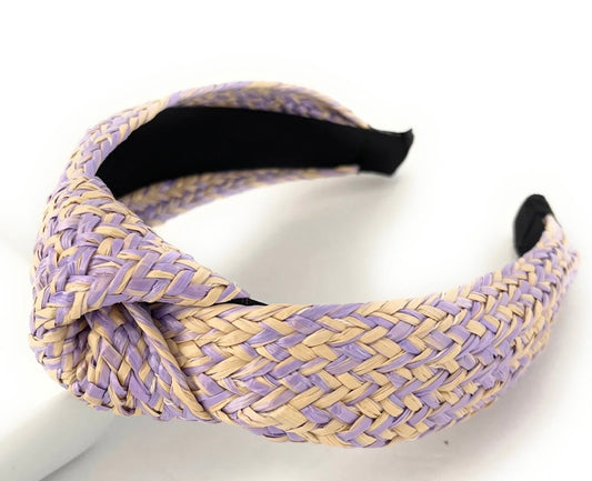 Lavender Raffia Headband