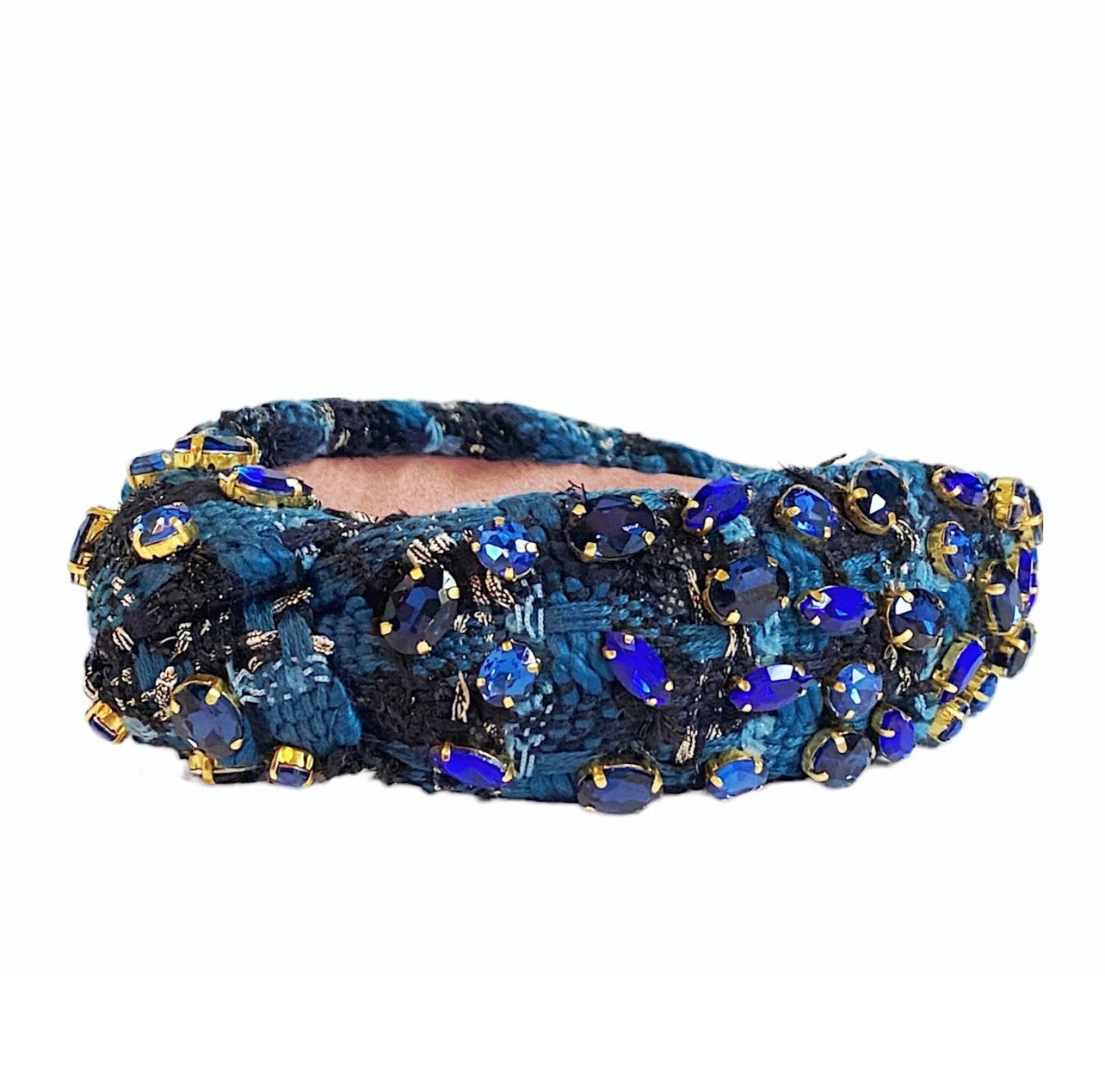 Blue Jeweled Headband | Blue Crystal Headband | Lemon Cake