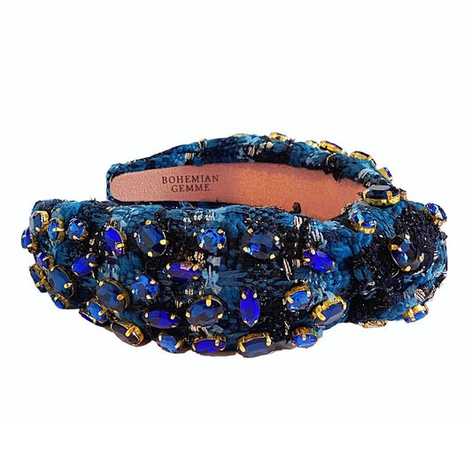 Blue Jeweled Headband | Blue Crystal Headband | Lemon Cake