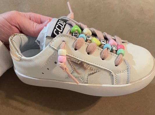 Kids Beaded Star Sneakers