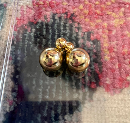 Double Pearl Earrings- Gold