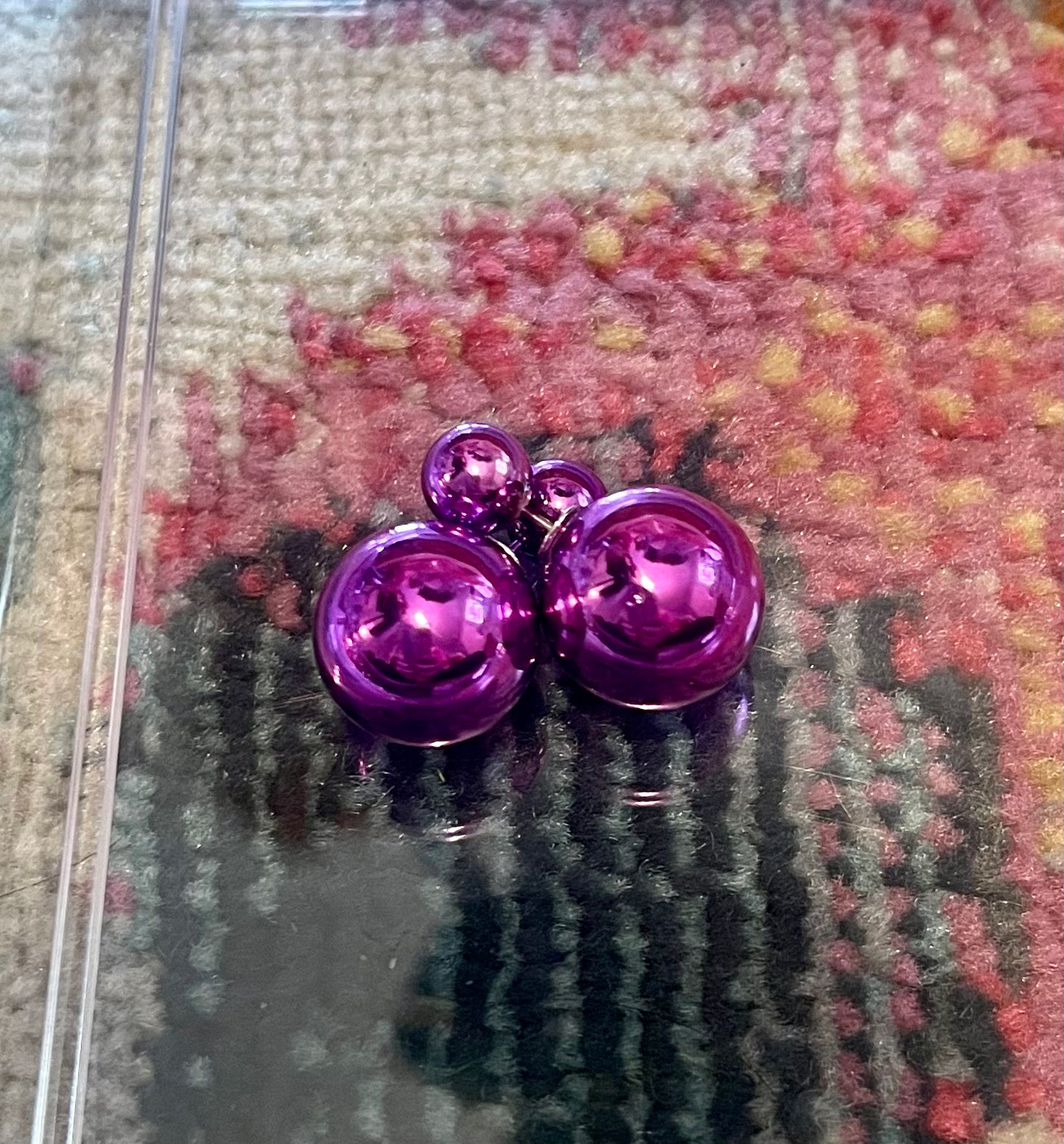 Pearl Drop Earrings | Purple Pearl Earrings | Lemon Cake