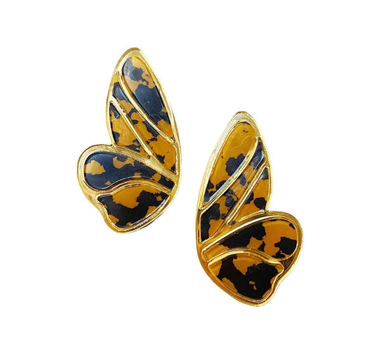 Tortoise Butterfly Statement Stud Earrings