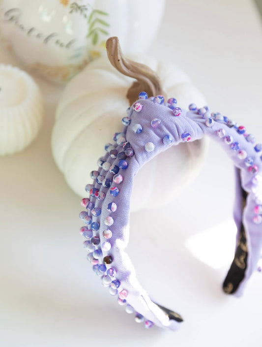 Lilac Bloom Agate Beaded Headband
