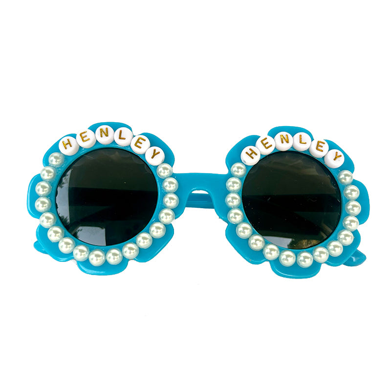 Round Pearl Sunglasses | Custom Pearl Sunglasses | Lemon Cake